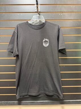 Spitfire Bighead Swirl Optical Graphic Black Skate T-Shirt NWT M